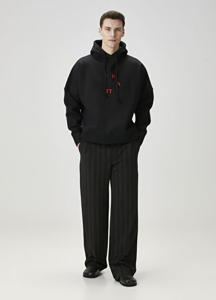 Let's Get Home Navy Blue Grey Striped Pants