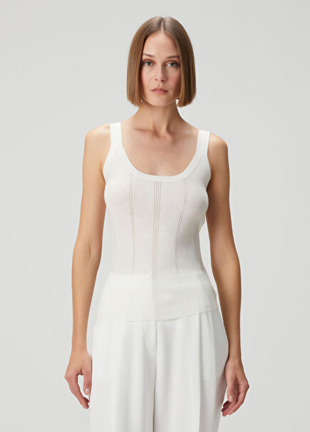 Ivory Wool Tank Top