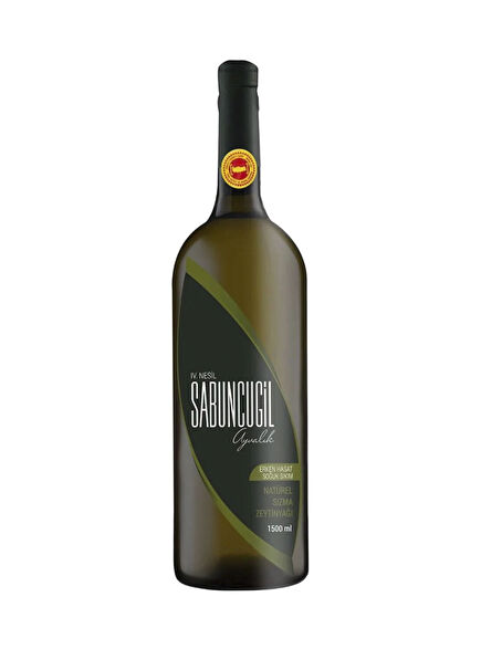 Ayvalık Coğrafi İşaret Tescilli Erken Hasat Soğuk Sıkım Naturel Sızma Zeytinyağı 1,5 lt Şişe