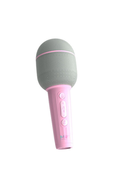 Pembe 5 Farklı Eğlenceli Ses Efektli Karaoke Mikrofon ve Bluetooth Hoparlör 