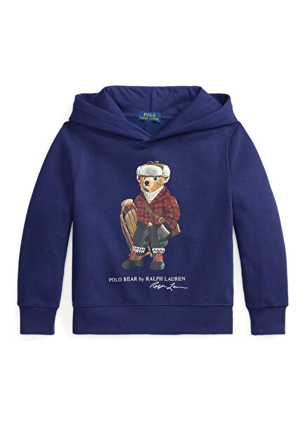 Mor Kapüşonlu Erkek Çocuk Sweatshirt