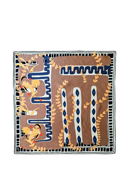 In The Public Eye Colorful Silk Women's Scarf 55 x 55 cm