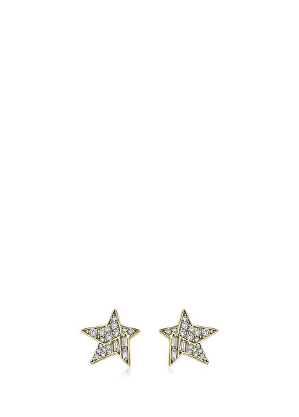 Gold Women's Earrings with Stella Small Diamonds