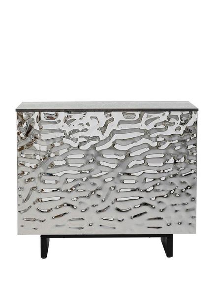 Silver Steel Bar Cabinet