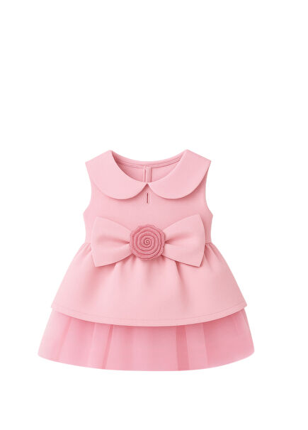 Pembe Fiyonklu Kedi ve Köpek Elbisesi