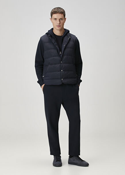 Lacivert Beli Kordonlu Eşofman Altı