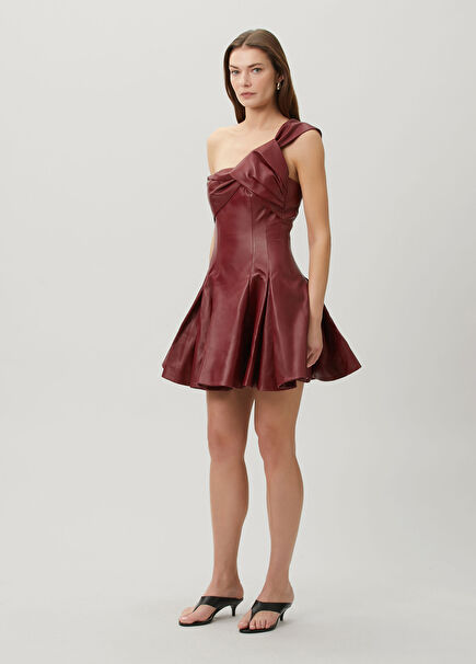 Red Mini Leather Dress