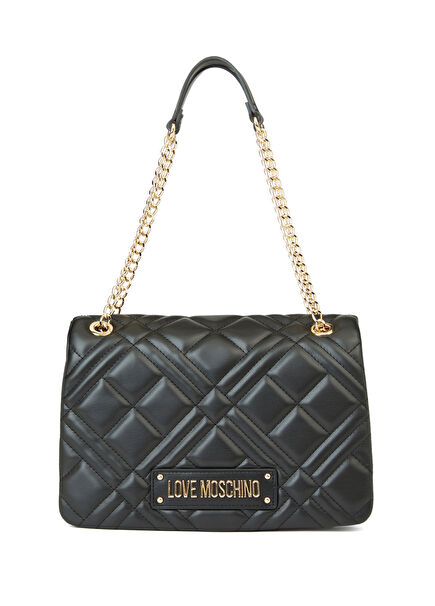 Black Quilted Women's Shopping Bag