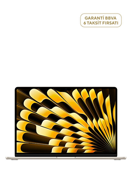 MacBook Air 15" M4 Çip 10 Çekirdekli CPU 10 Çekirdekli GPU 24GB Bellek 512GB SSD Yıldız Işığı Laptop MC6K4TU/A