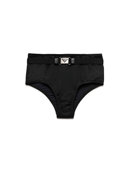 Siyah İnterlok Kumaş Kadın Bikini Altı