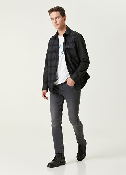 Slim Fit Gri Jean Pantolon