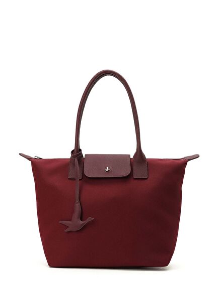 City Medium Bordo Kadın Alışveriş Çantası