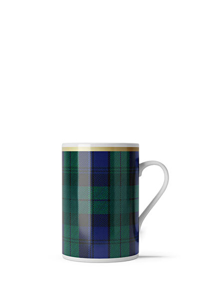 Wintertale Collection Plaid Pattern Porcelain Cup