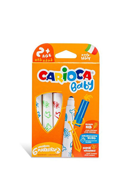 Jumbo Baby Super Washable 6-Pack Felt-Tip Crayon