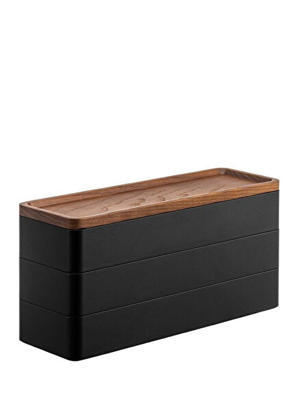 Rin Three Shelf Black Multipurpose Organizer