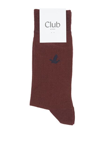 Burgundy Goose Logo Men's Ankle Socks