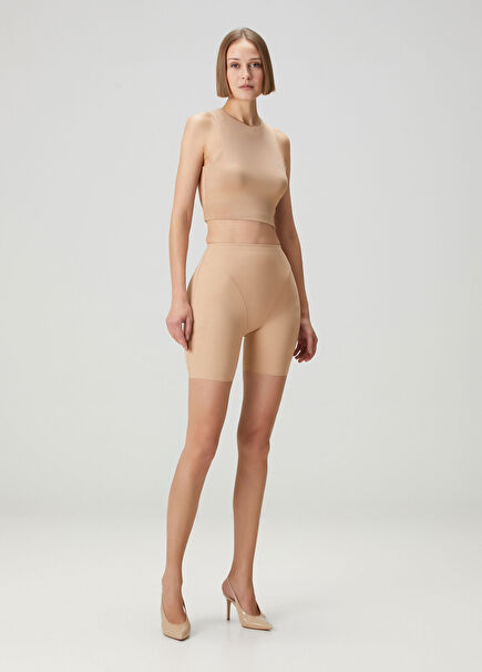 Butt Lifting Koyu Bej Şort