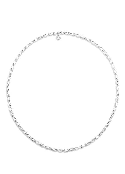 Kaplan Charm Brave Beyaz Altın Kaplama 925 Ayar Gümüş Erkek Kolye