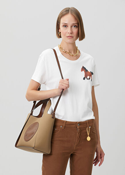 Beyaz Baskılı T-shirt