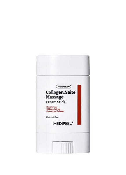 Premium Collagen Naite Massage Stick 1.0 Revitalizing Stick Massage Cream for Neck and Décolleté Area 55 ml