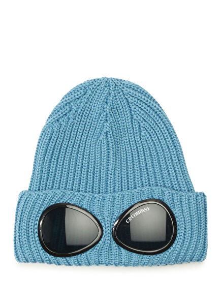 Mavi Gözlük Detaylı Erkek Yün Bere