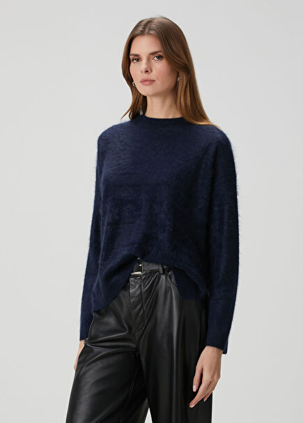 Rebel Koyu Lacivert Kaşmir Kazak