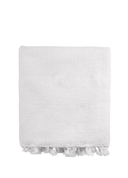 Stone Beyaz Pamuklu Peştemal