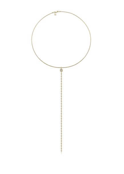 Drova Drop Diamond Women's Gold Choker Necklace