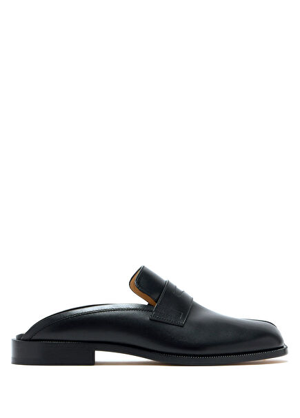 Tabi Black Men's Leather Slippers
