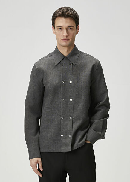 Antrasit Yün Gömlek