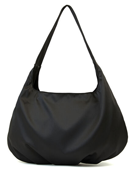Large Siyah Kadın Saten Çanta