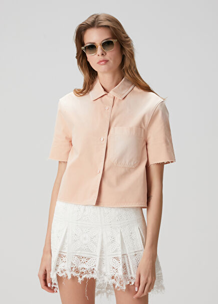 Pembe Kısa Kol Gömlek