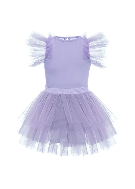 Lila Body & Tütü Etek Kız Çocuk 2'li Set