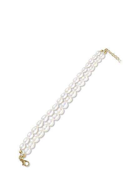 Charlotte Pearl Gold Plated Women's Bracelet