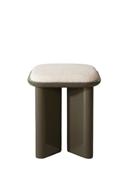 Moly Haki Ahşap Tabure