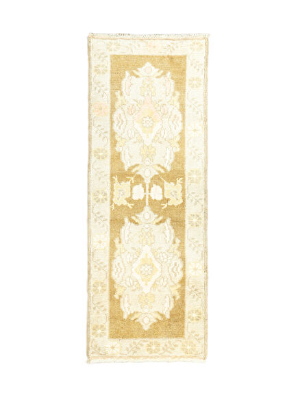 Mentha Natural Renkli Yünlü Uşak Yolluk 61 x 165 cm