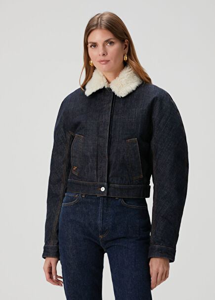 The Ovalo Lacivert Denim Bomber Ceket