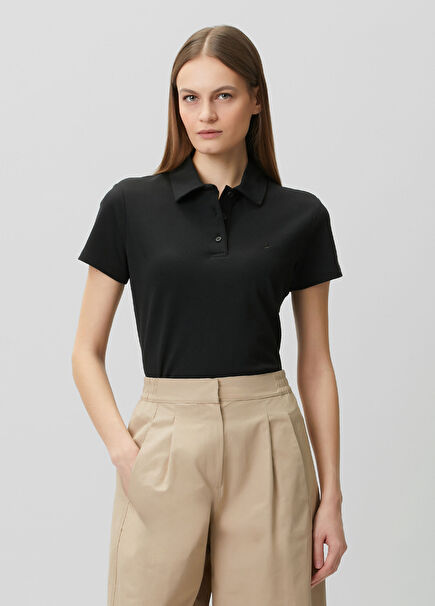 Siyah Pike Polo T-shirt