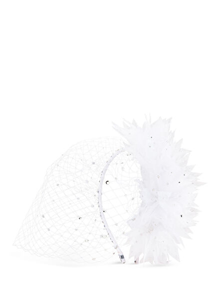 Diola File Tül ve Kristal Taşlı Duvak Aksesuarı