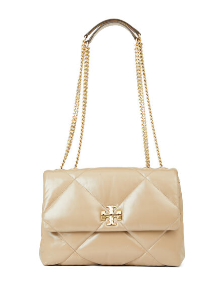 Kira Diamond Quilt Beige Women's Leather Bag