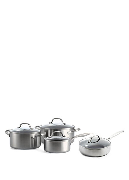 Geneva Çelik 8 Parça Çelik Tencere Seti