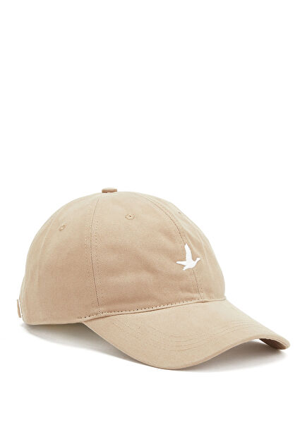 Brown Logo Embroidery Men's Gabardine Hat