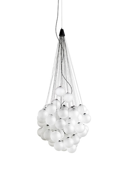 Stochastic Beyaz Alüminyum Sarkıt Avize