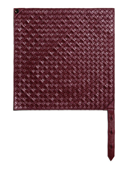 Burgundy Women's Leather Scarf