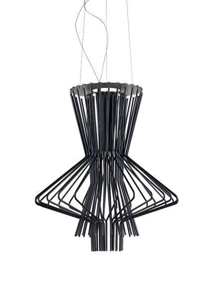 Allegretto Ritmico Led Anthracite Aluminum Pendant Chandelier