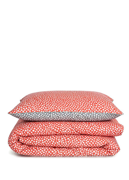 Dots Orange Oversized Duvet Cover Set 240x220 cm
