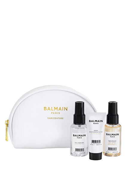 White Cosmetic Styling Bag Hacim Verici Saç Bakım Seti