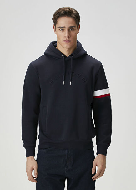 Lacivert Kapüşonlu Sweatshirt