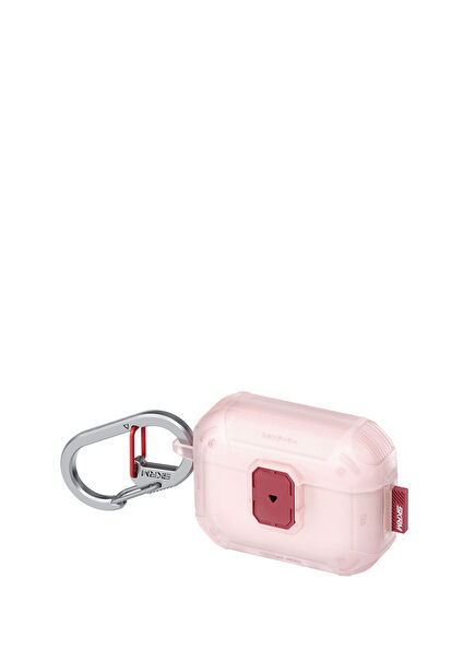 AirPods Pro 3 Mecha Airbag Kilitli Açık Pembe Kulaklık Kılıfı