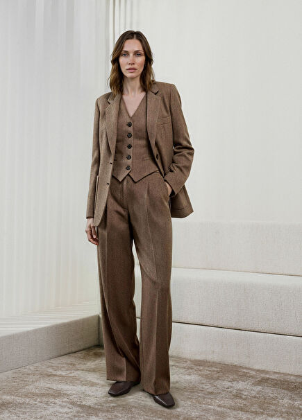 Brown Wool Blend Jacket